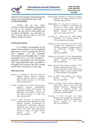 Usability of developed multiple file encryption using rijndael ...