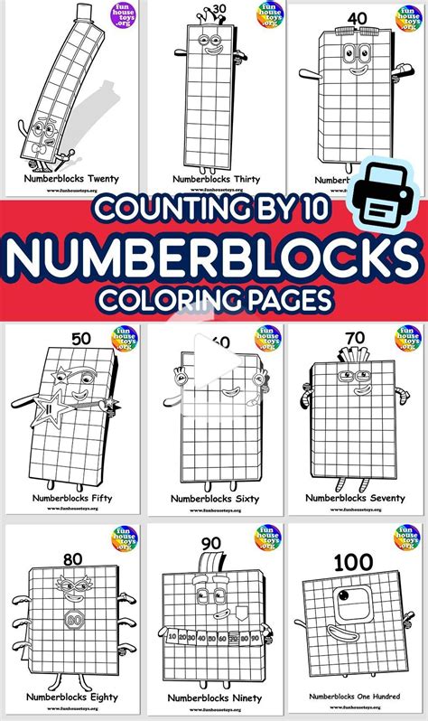 Numberblocks Printable | Color by Number Printable