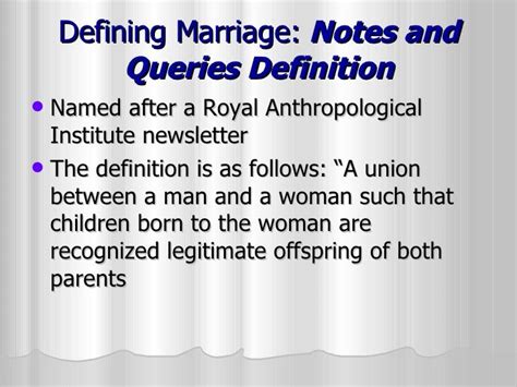 Marriage: Definitions and Variations