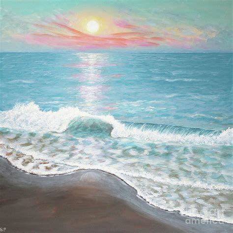 The Sea at Sunrise Painting by Sandra Francis | Fine Art America