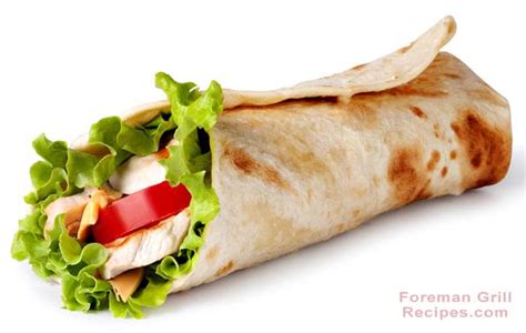 Grilled Chicken Wrap - Foreman Grill Recipes