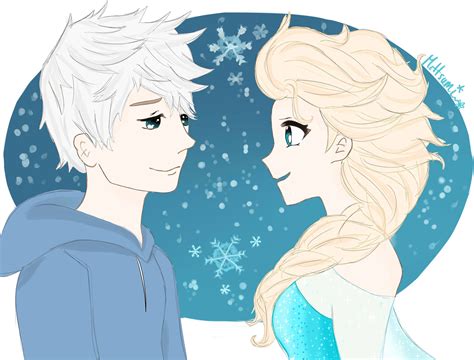 Cold Love - Elsa & Jack Frost Fan Art (36750497) - Fanpop