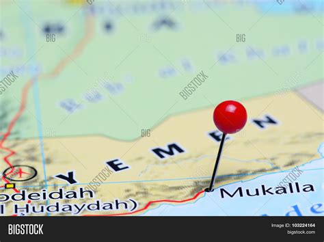 Mukalla Pinned On Map Image & Photo (Free Trial) | Bigstock