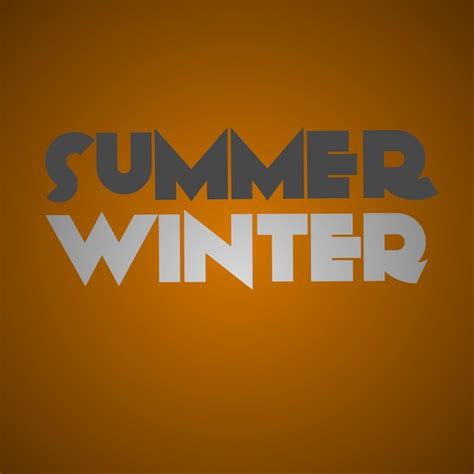 Premium Photo | Winter and summer name on gradient background