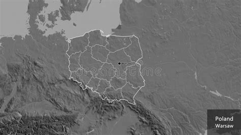 Shape of Poland with Regional Borders. Bilevel. Labels Stock ...