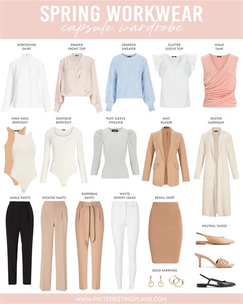 Spring 2023 Capsule Wardrobe for Work | Versatile Work Outfits | Spring work outfits, Spring ...