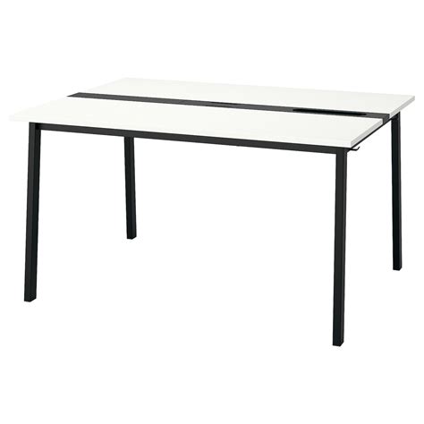 MITTZON conference table, white/black, 140x108x75 cm - IKEA
