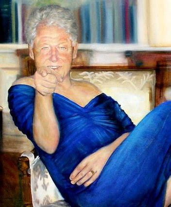 Bill Clinton Blue Dress Painting – TheCount.com