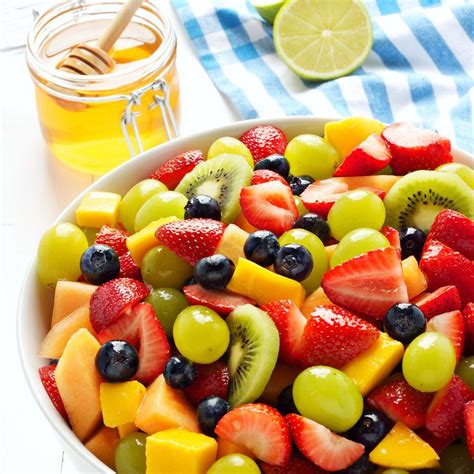 This Honey Lime Fruit Salad is so easy to make with fresh, seasonal ...