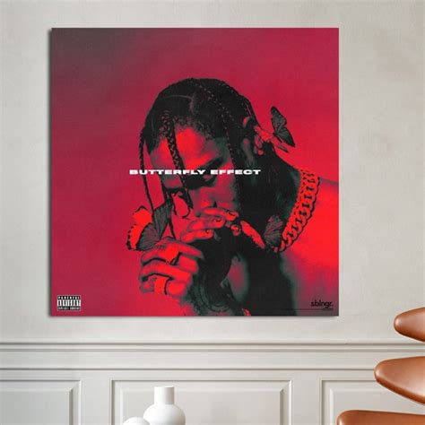 Travis Scott Butterfly Effect Album Cover Poster Canvas | Etsy