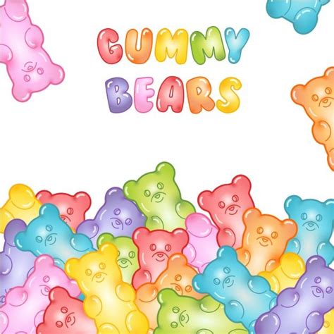 Gummy Bears Background | Gummy bears, Gummies, Illustration journal