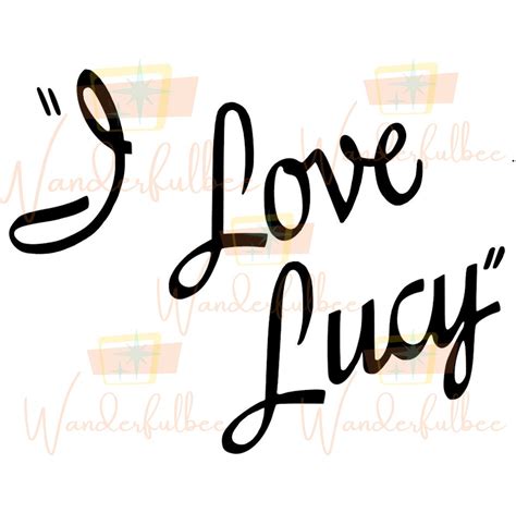 I Love Lucy SVG File - Etsy