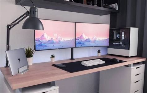 The Ultimate Setup with IKEA Desk for gaming - Minimal Desk Setups in 2022 | Home office setup ...