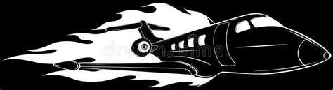 Airplane Sketch Black and White Vector Illustration Stock Vector ...