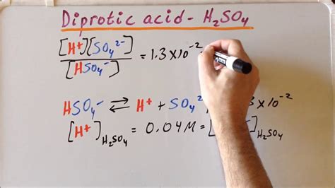 Diprotic acid sulfuric acid (H₂SO₄) pH problem - YouTube