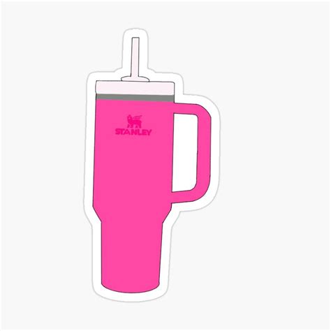 "Stanley cup pink " Sticker for Sale by daphnegif | Preppy stickers ...
