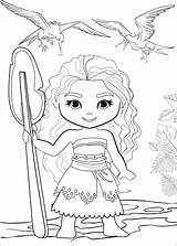 Cute Baby Moana Coloring Pages sketch template