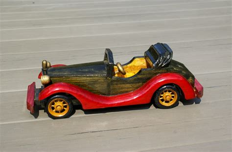 Wooden Car Model Vintage Automobile Decorative Retro Auto - Etsy