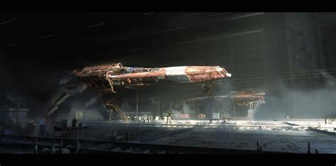 Spaceship Science Fiction Cyberpunk Dieselpunk Fantasy Art Aircraft ...