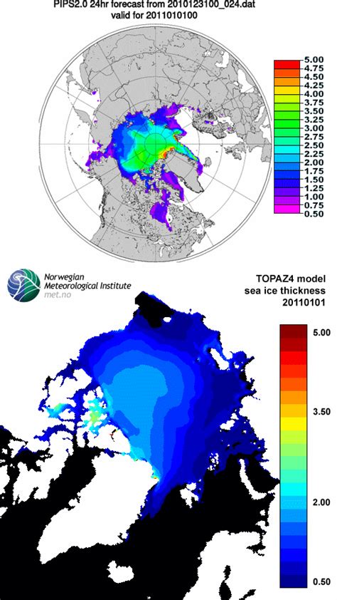 Ice thickness models - Arctic Sea Ice