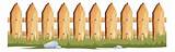 Premium Vector  Wooden Board Farm Barrier Cartoon Plank Fence sketch template