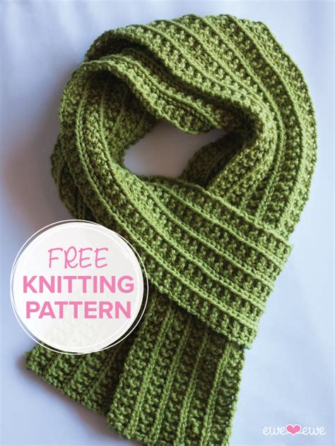 Wainscot Scarf FREE One Row Knitting Pattern – Ewe Ewe Yarns