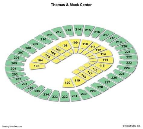 Thomas & Mack Center Seating Chart | Seating Charts & Tickets