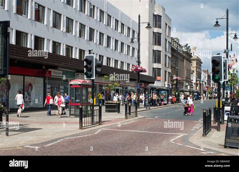 Fawcett Street Sunderland City Centre north east England UK Stock Photo ...