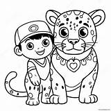 Diego And Baby Jaguar Adventure Coloring Page 18351 14492 sketch template