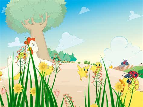 Farm Park Game Powerpoint Templates - Animals & Wildlife, Green, Nature Backgrounds