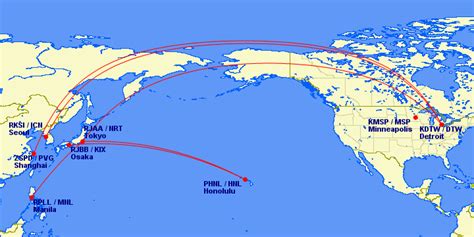 Delta's 747s (22 December 2014) - Featured Map - Great Circle Mapper