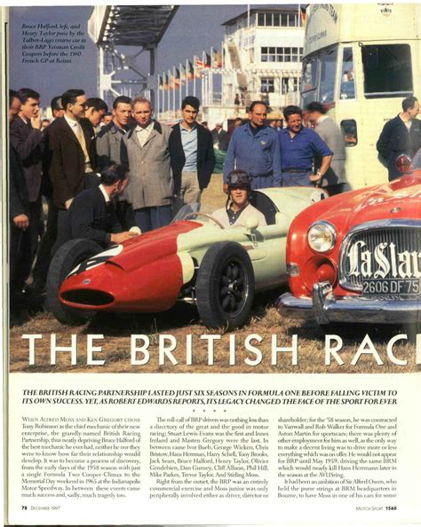 The British Racing Partnership | Motor Sport Magazine Archive