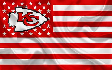 Download wallpapers Kansas City Chiefs, American football team, creative American flag, red ...