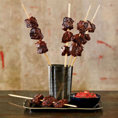 Peruvian Anticuchos with Red Salsa Recipe | Recipe | Red salsa recipe ...