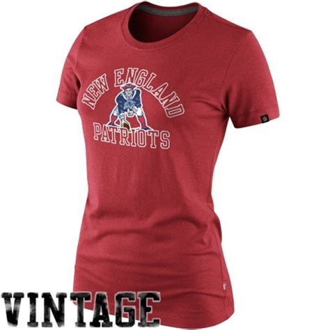 Nike New England Patriots Ladies Retro Tri-Blend T-Shirt - Red