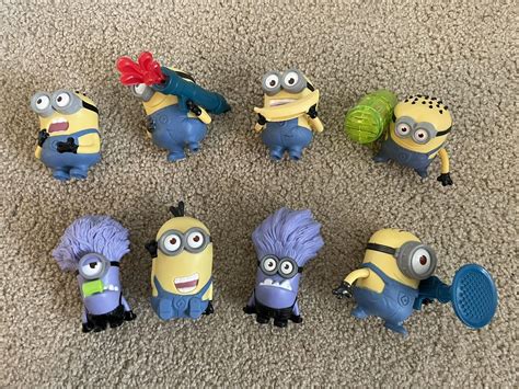 Despicable Me 2 McDonalds Happy Meal Toys Complete Set of 8 Minions ...