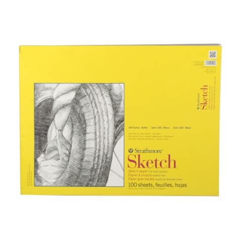 Strathmore Sketch 300 Series Fine Tooth Surface Sketch Paper - 100 Sheets, 18 x 24 in - Harris ...