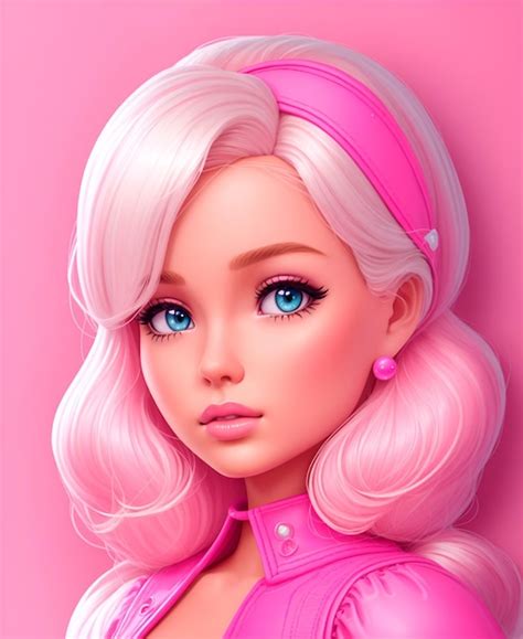 Premium AI Image | Illustration of a Barbie Doll in Profile