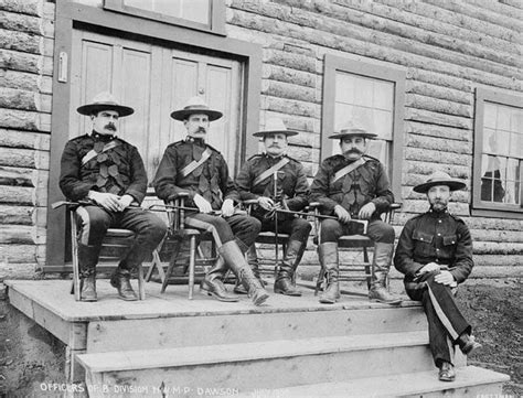 North-West Mounted Police Officers (predecessors to the Royal Canadian Mounted Police) Yukon ...