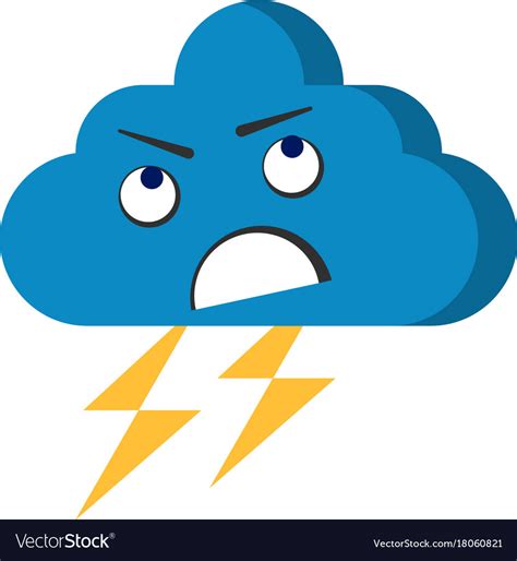 Angry storm cloud Royalty Free Vector Image - VectorStock