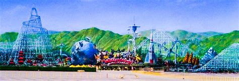 Wally's World Theme Park Matte Painting - National Lampoon's Vacation (filmed at Magic Mountain ...