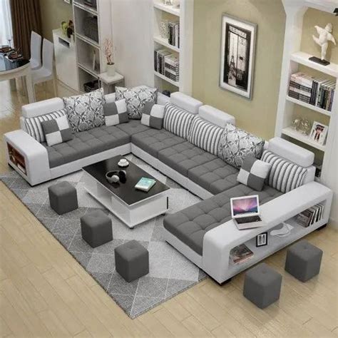 Modern Brown U Shaped Living Room Sofa Set at Rs 85000/set in Bengaluru | ID: 21229059288