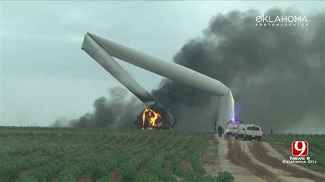 Wind Turbine Catches Fire, Collapses After Storms Move Through Custer County