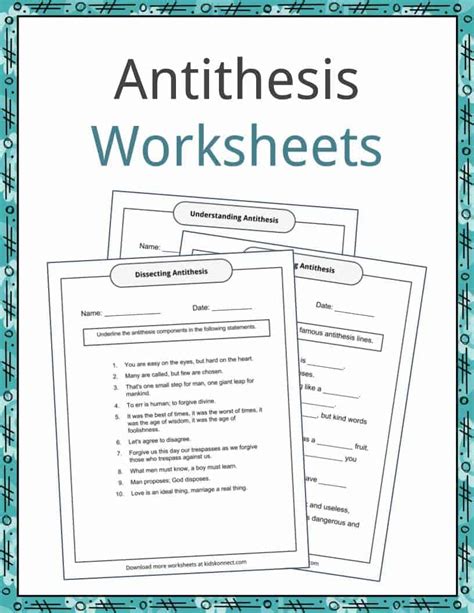 Antithesis Examples, Definition and Worksheets | KidsKonnect