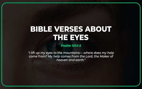 30 Important Bible Verses About the Eyes - Scripture Savvy