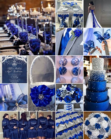 Royal Blue And White Wedding Background