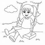 Free Printable Swing Coloring Page  Pages For Kids sketch template