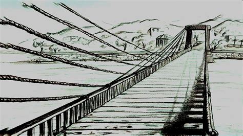 How to draw a bridge in 1 point Perspective - YouTube