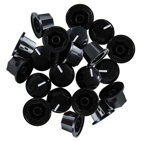 NEW 20pcs Black Vintage Guitar Bass Knobs Amp Amplifier Effect Pedal ...