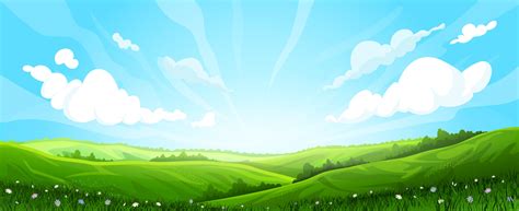 meadow background landscape vector 17416281 Vector Art at Vecteezy